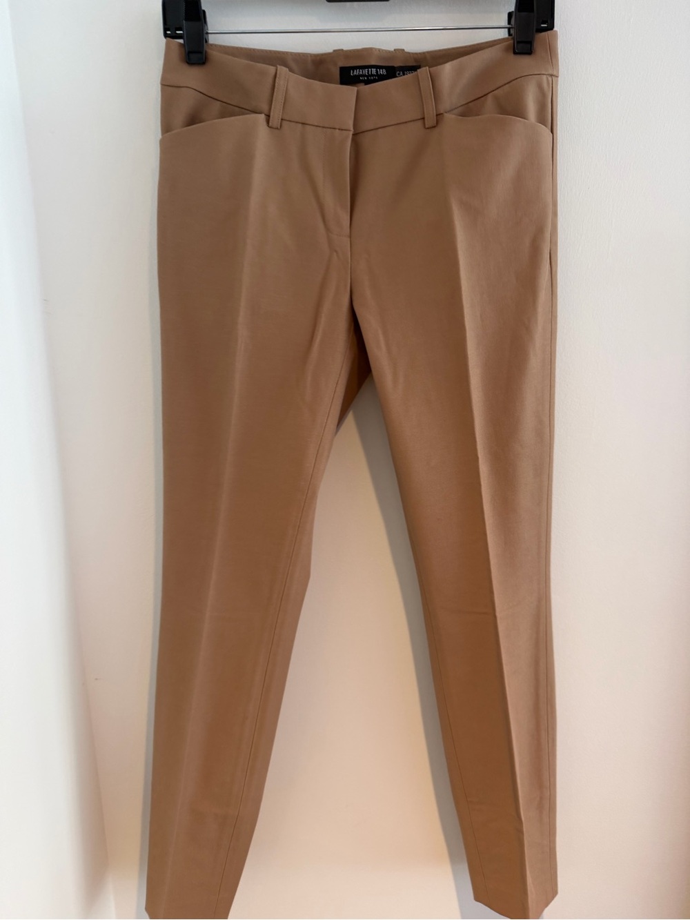 Lafayette 148 New York Slim Tapered Pants in Camel